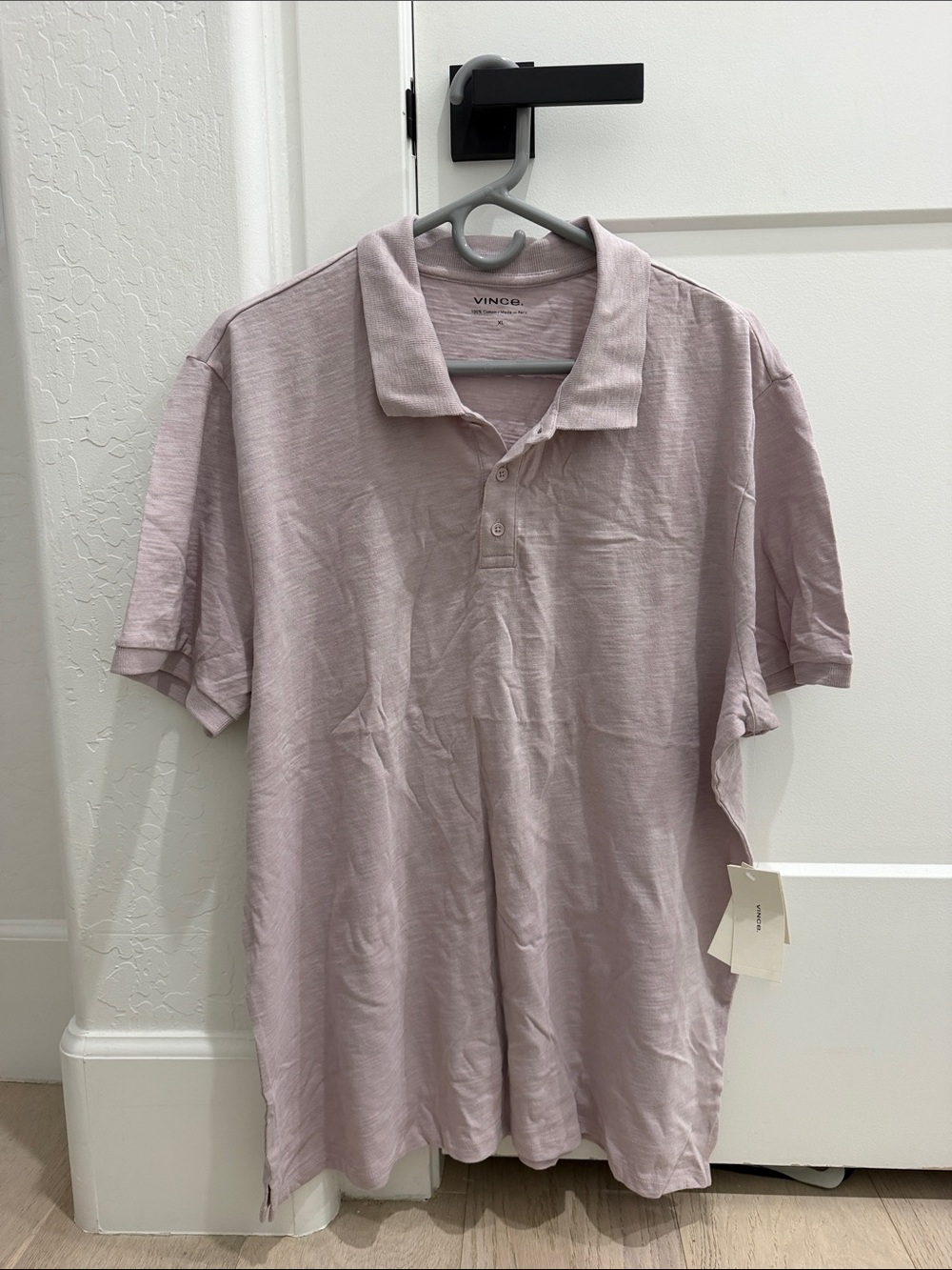 Vince Men's Polo in Soft Mauve